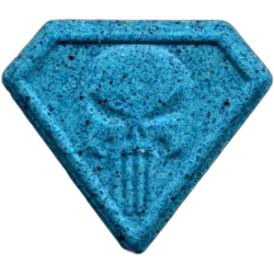 Таблетка Punisher — MDMA 126mg; Synthesis impurity — Barcelona, Іспанія
