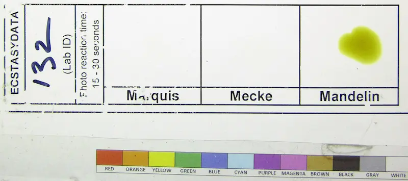 Перевірка реагентом Mandelin часто дає непереконливі результати. Джерело: drugsdata.org