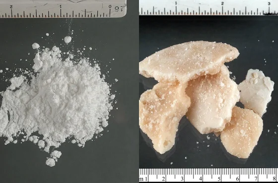 Crack or cocaine HCl: does the wash remove the cuts?