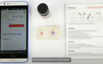 Зміна кольору реагенту Ehrlich