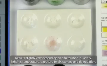 Таблиця кольорів реагентних тестів на мефедрон (4-MMC)