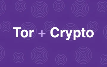 Фіолетовий банер Tor і крипто з концентричними кільцями для onion-сайтів PRO Test